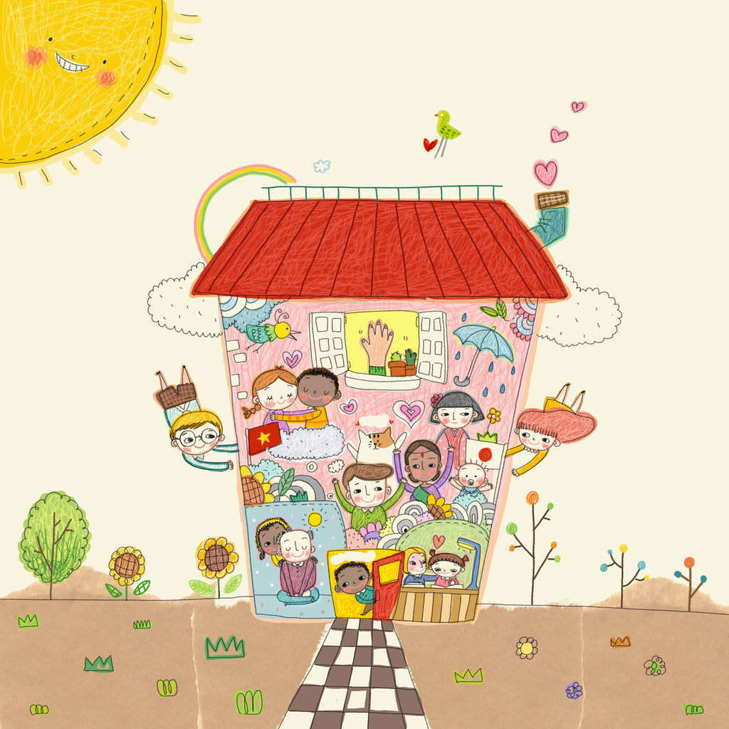 Detail of Happy multicultural society by Anonymous