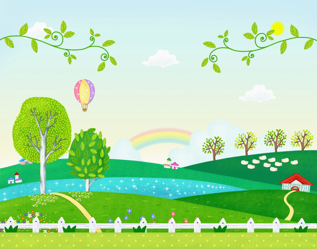 Detail of Sunny spring scenery by Anonymous
