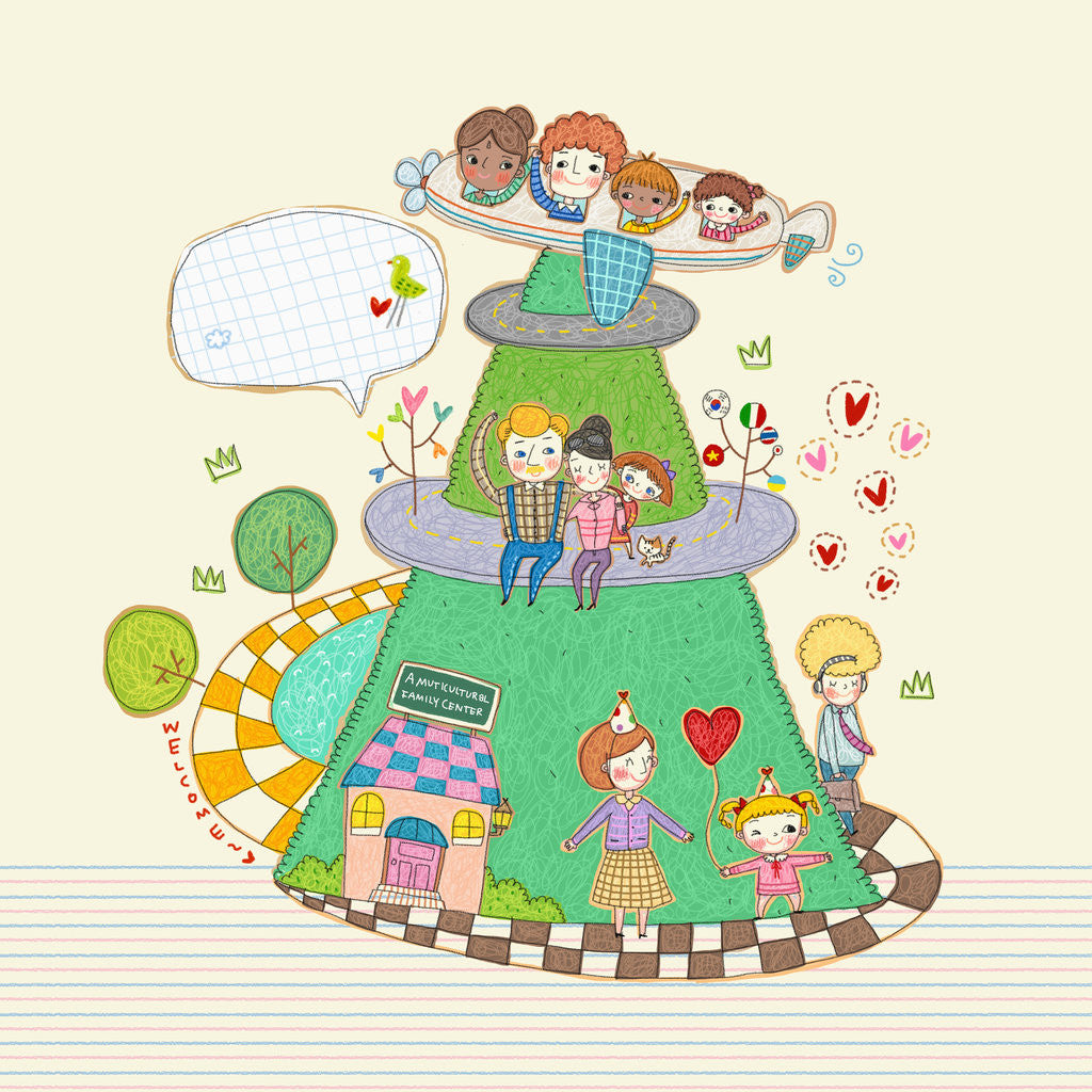 Detail of Happy multicultural society by Anonymous