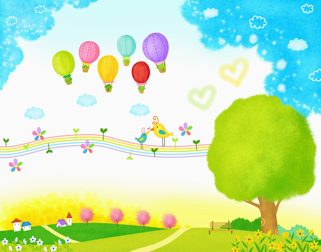 Detail of Sunny spring scenery by Anonymous