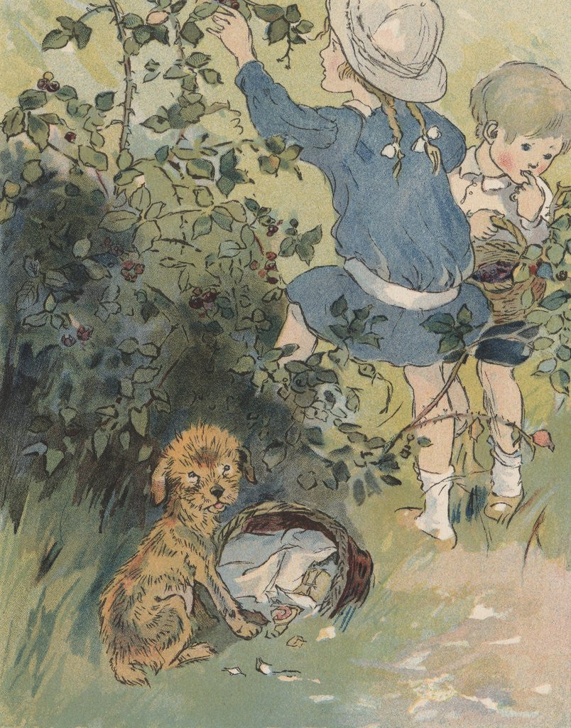 Detail of Children picking fruit by Anonymous