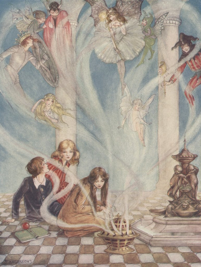 Detail of Children releasing fairies by Anonymous