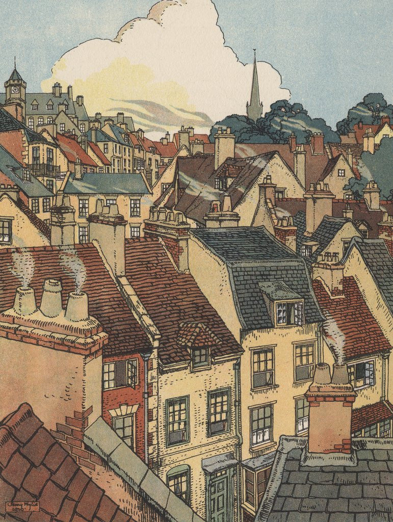 Detail of Rooftops of houses by Corbis