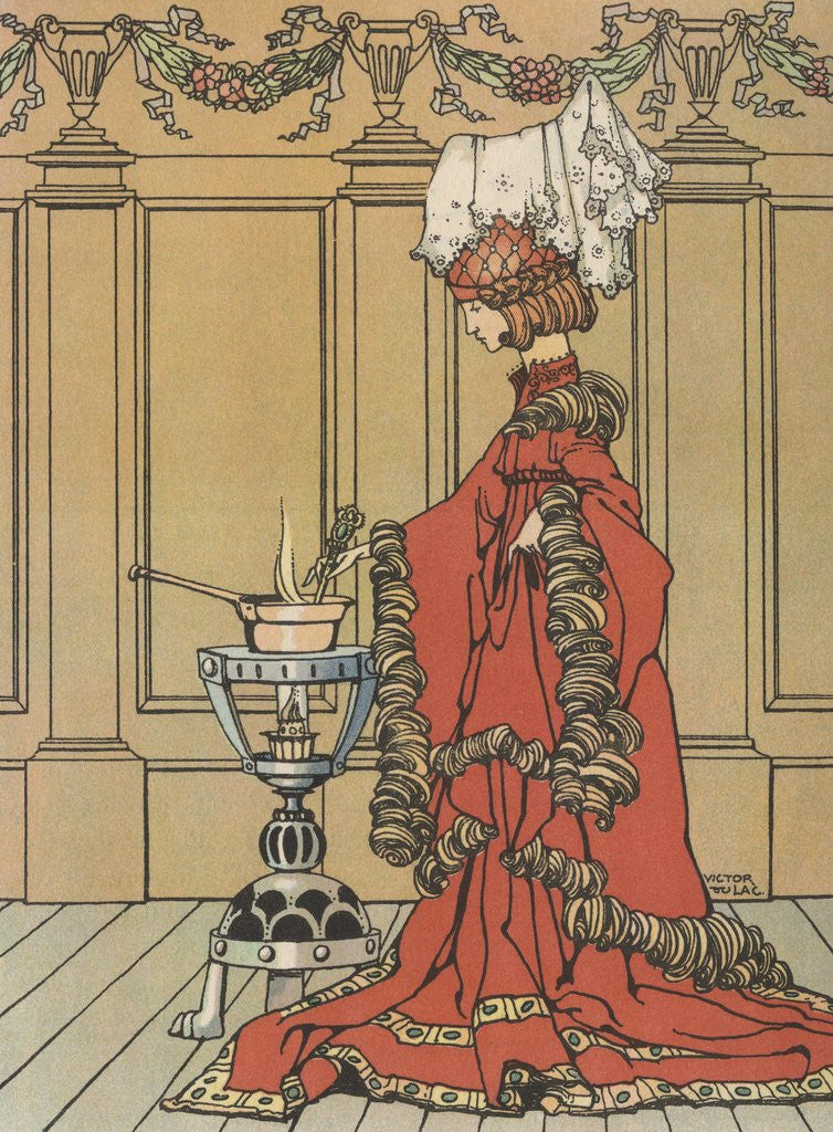 Detail of Princess stirring saucepan by Anonymous