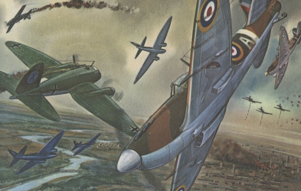 Detail of British combat aircraft during World War II by Anonymous