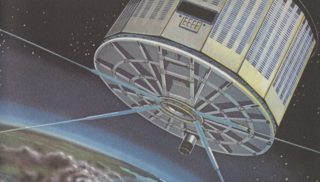 Detail of TIROS-1 in orbit by Anonymous