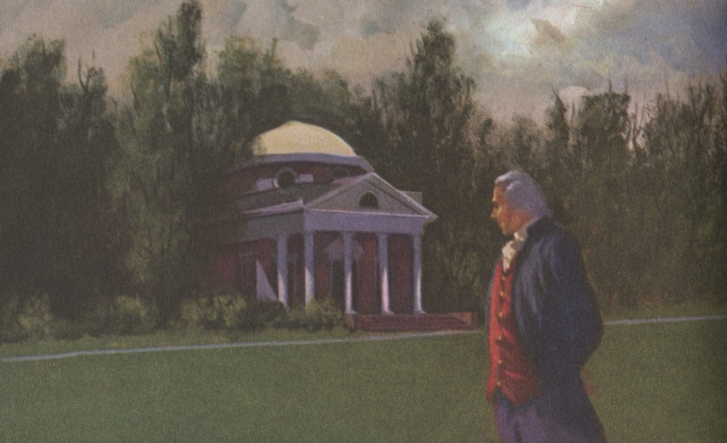 Detail of Thomas Jefferson at Monticello by Anonymous