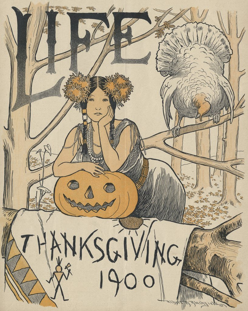 Detail of Thanksgiving 1900 cover of Life magazine by Anonymous