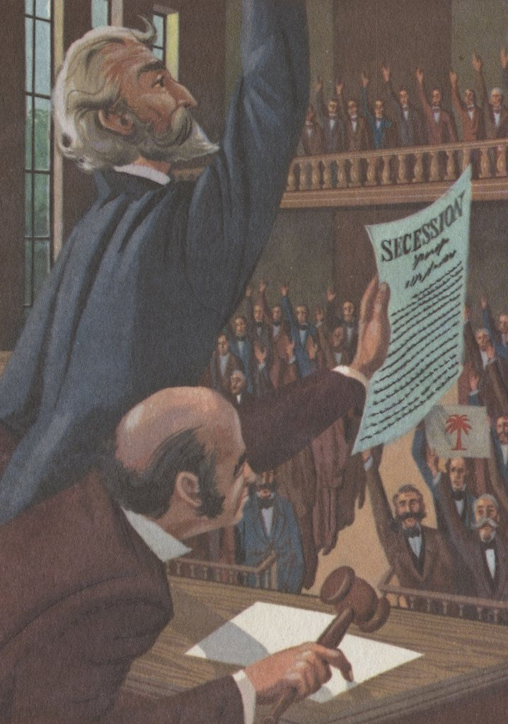 Detail of South Carolina voting to secede in 1860 by Anonymous