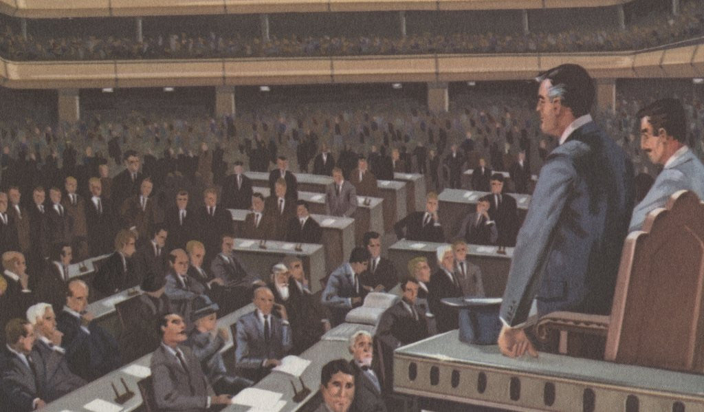 Detail of Opening of League of Nations in 1920 by Anonymous