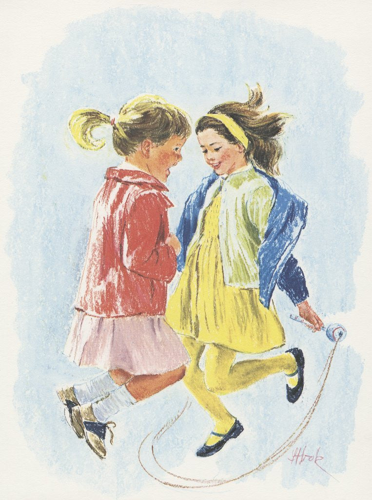 Detail of Girls jumping rope by Corbis