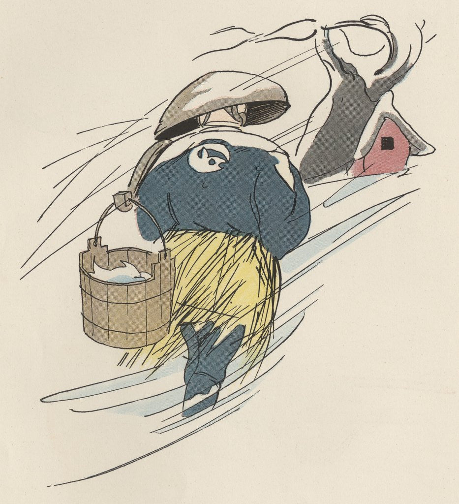 Detail of Japanese fishmonger by Anonymous