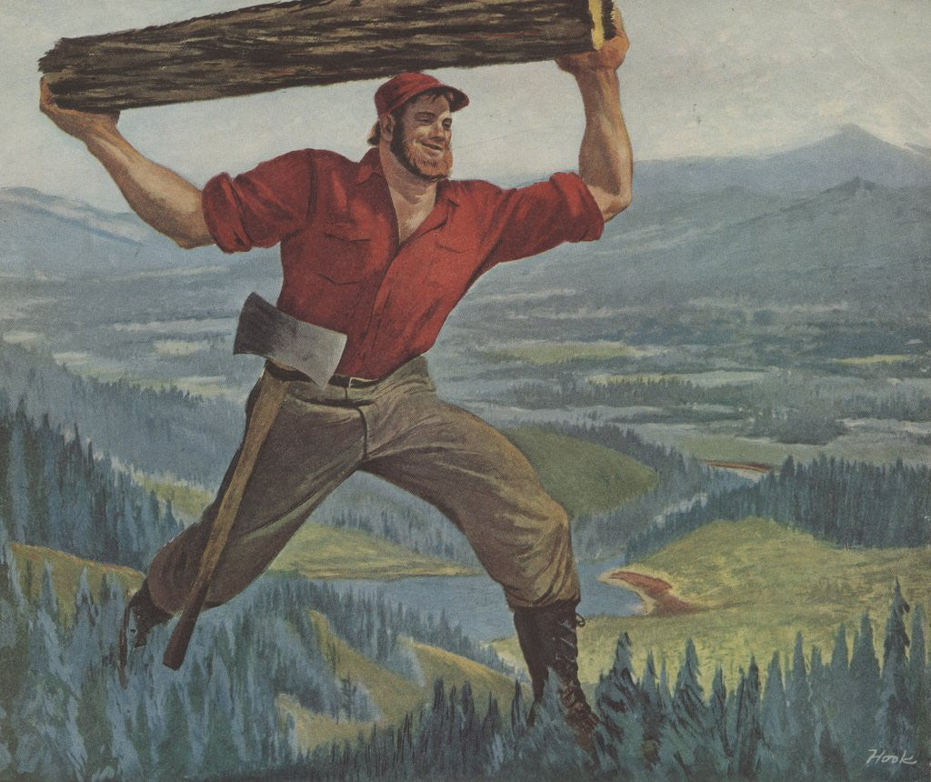 Detail of Paul Bunyan by Anonymous