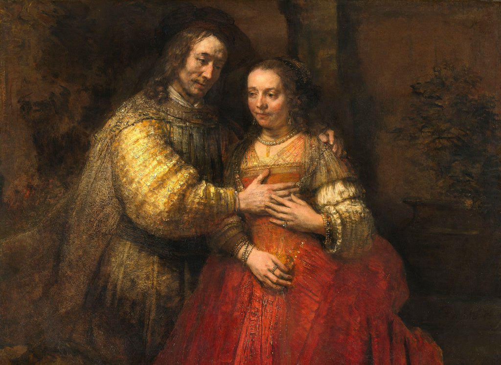 Detail of Portrait of a Couple as Figures from the Old Testament, known as 'The Jewish Bride' by Rembrandt van Rijn