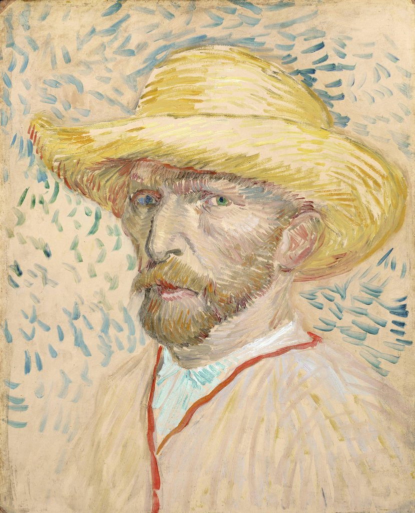 Detail of Self-Portrait by Vincent Van Gogh
