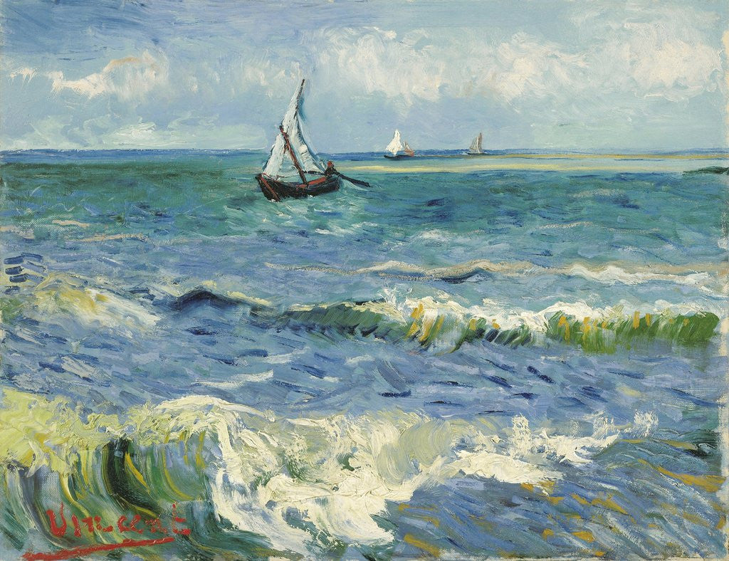 Detail of Seascape near Les Saintes-Maries-de-la-Mer by Vincent Van Gogh