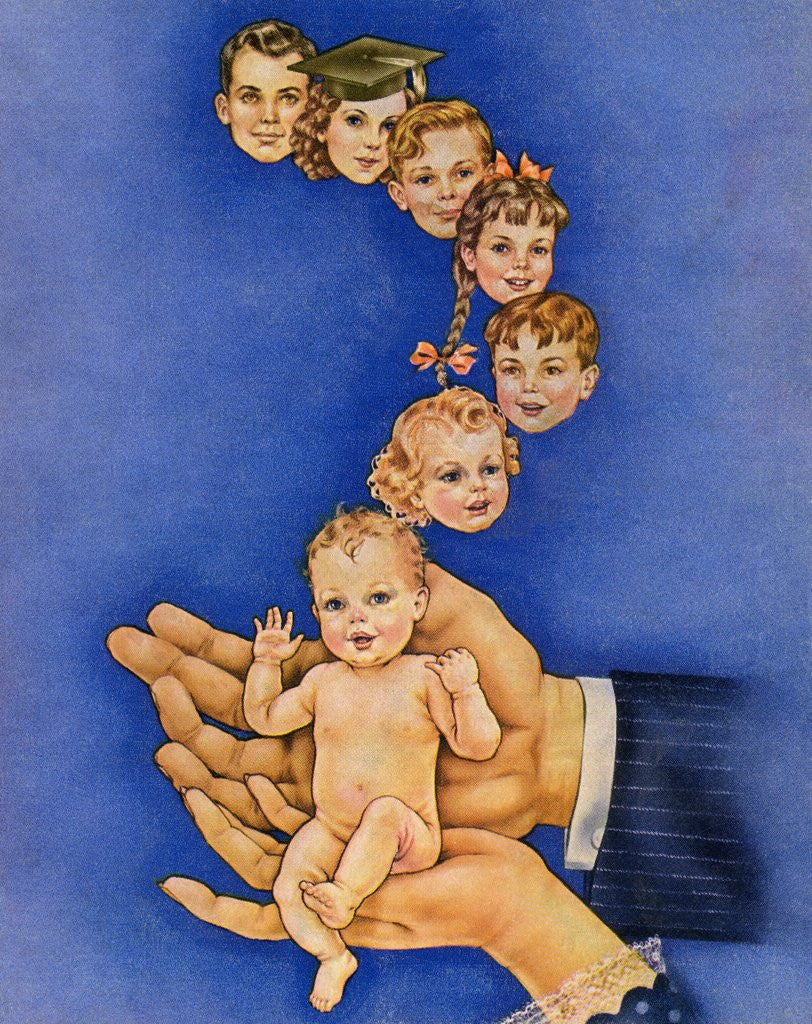 Detail of Children growing up by Anonymous