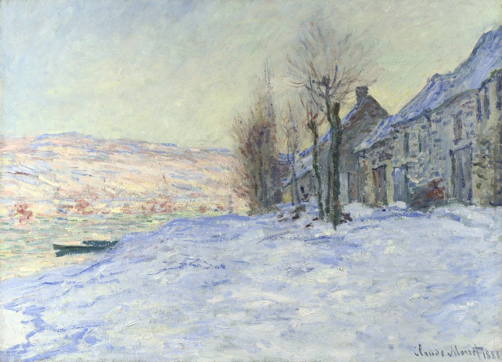 Detail of Lavacourt under Snow by Claude Monet
