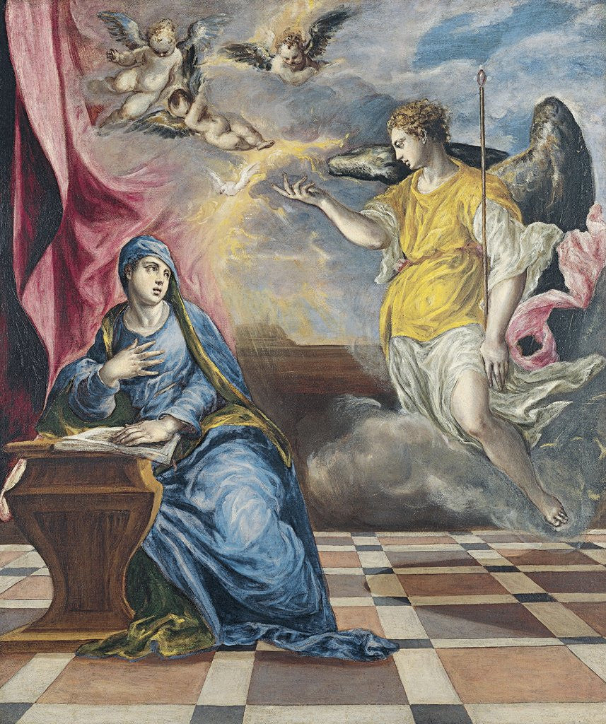 Detail of The Annunciation by El Greco