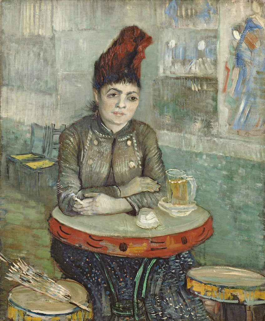 Detail of In the Cafe: Agostina Segatori in Le Tambourin by Vincent Van Gogh