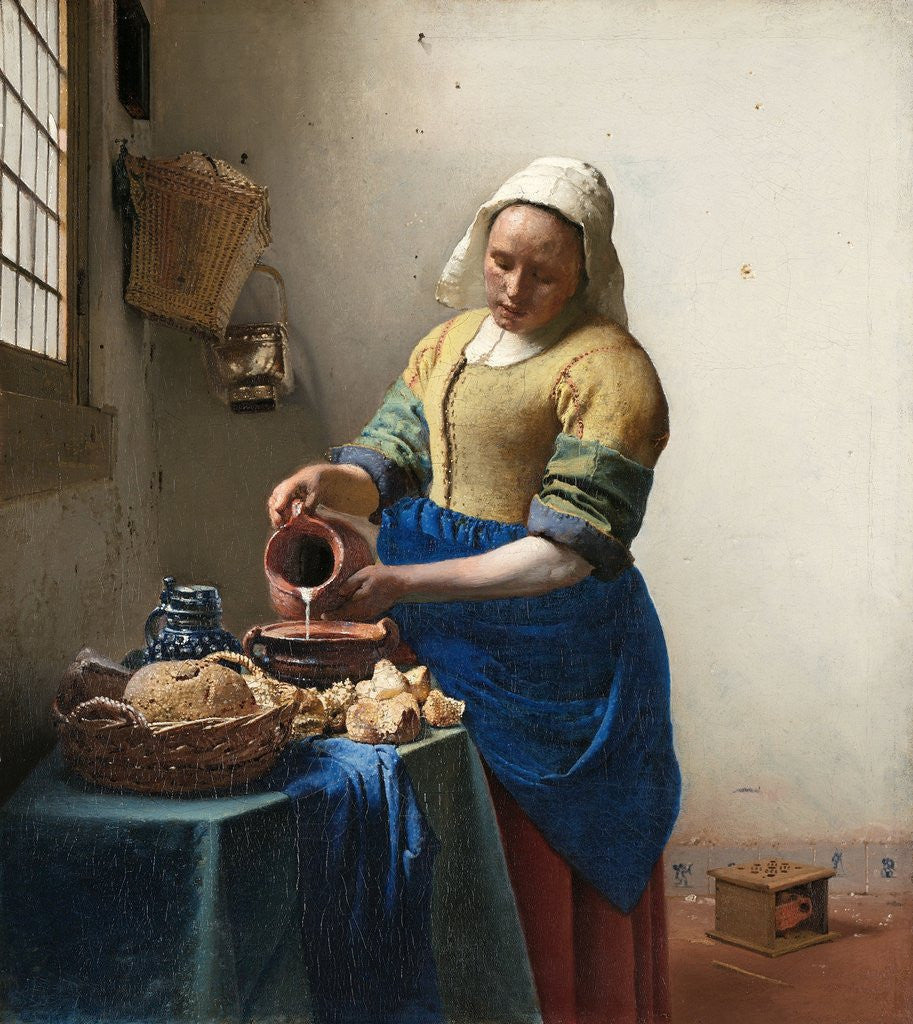 Detail of The Milkmaid by Jan Vermeer