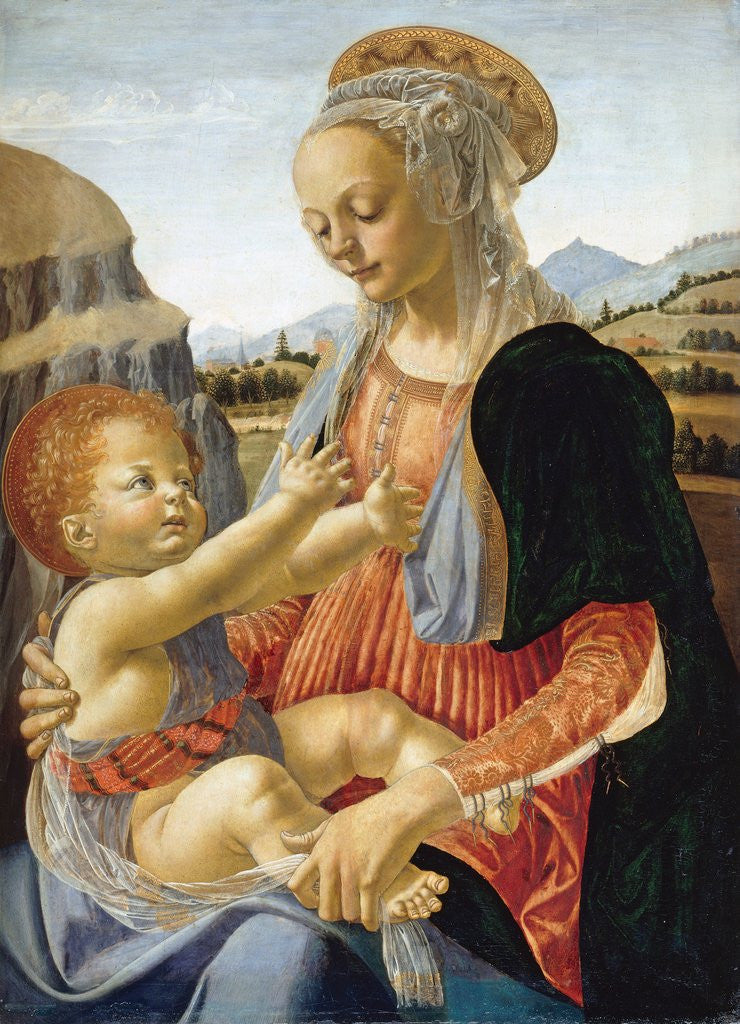Detail of Virgin and Child by Andrea del Verrocchio