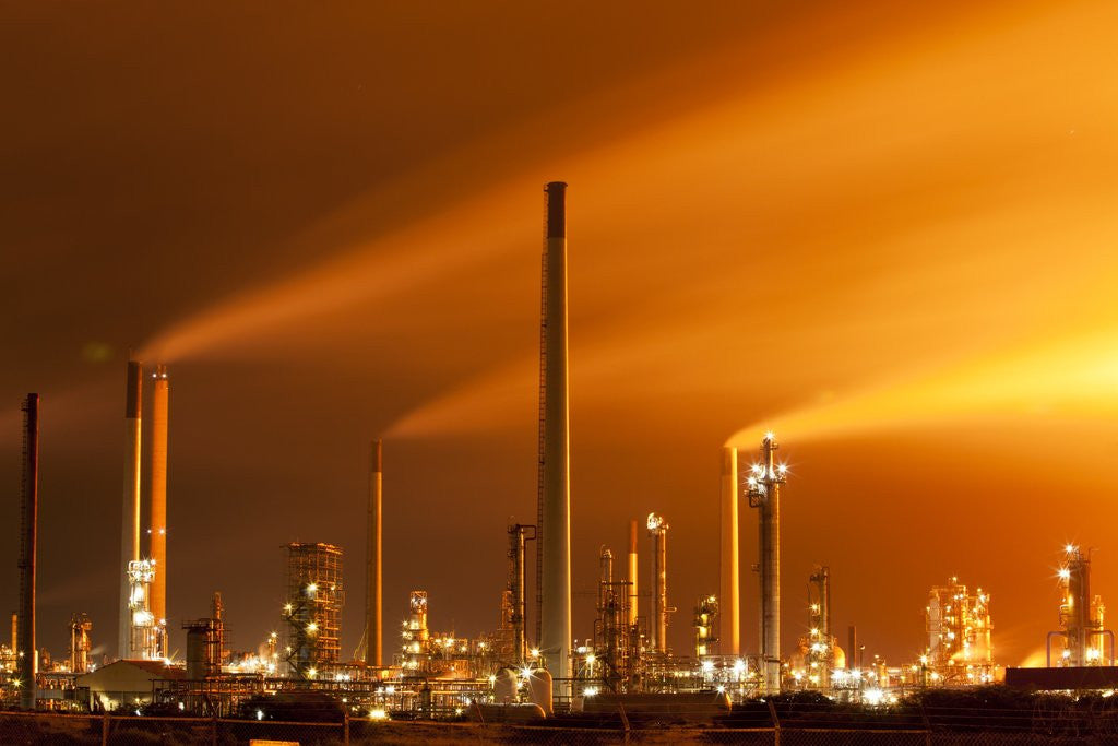 Detail of Oil Refinery at Curacao by Anonymous