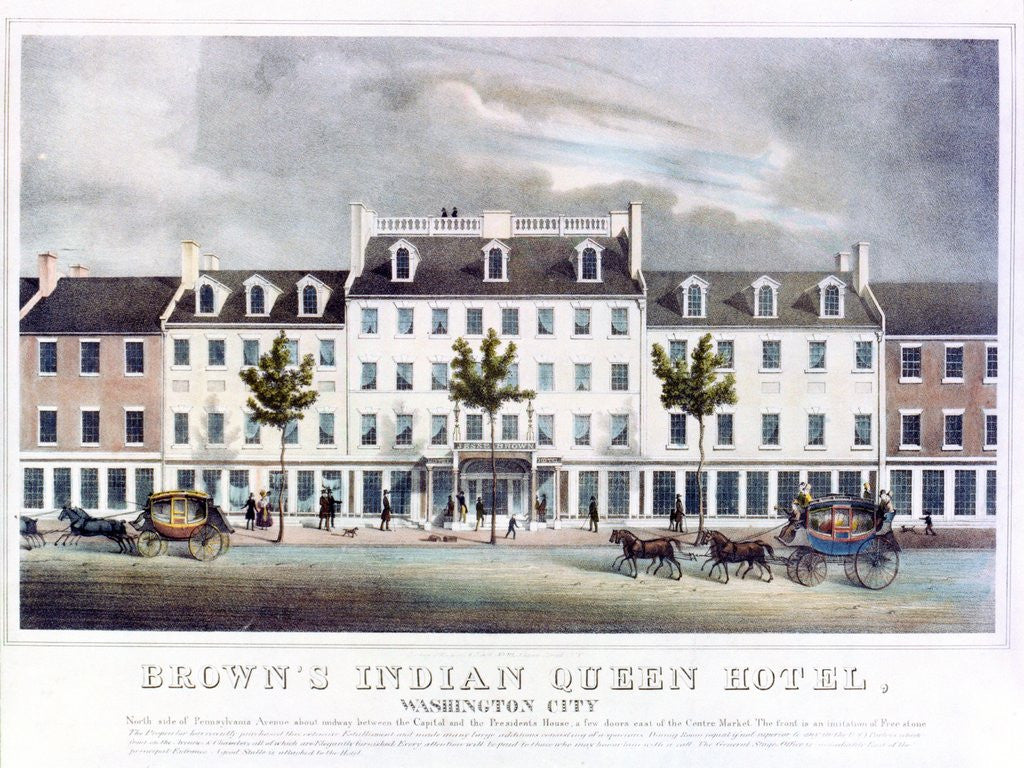 Detail of Brown's Indian Queen Hotel by Corbis