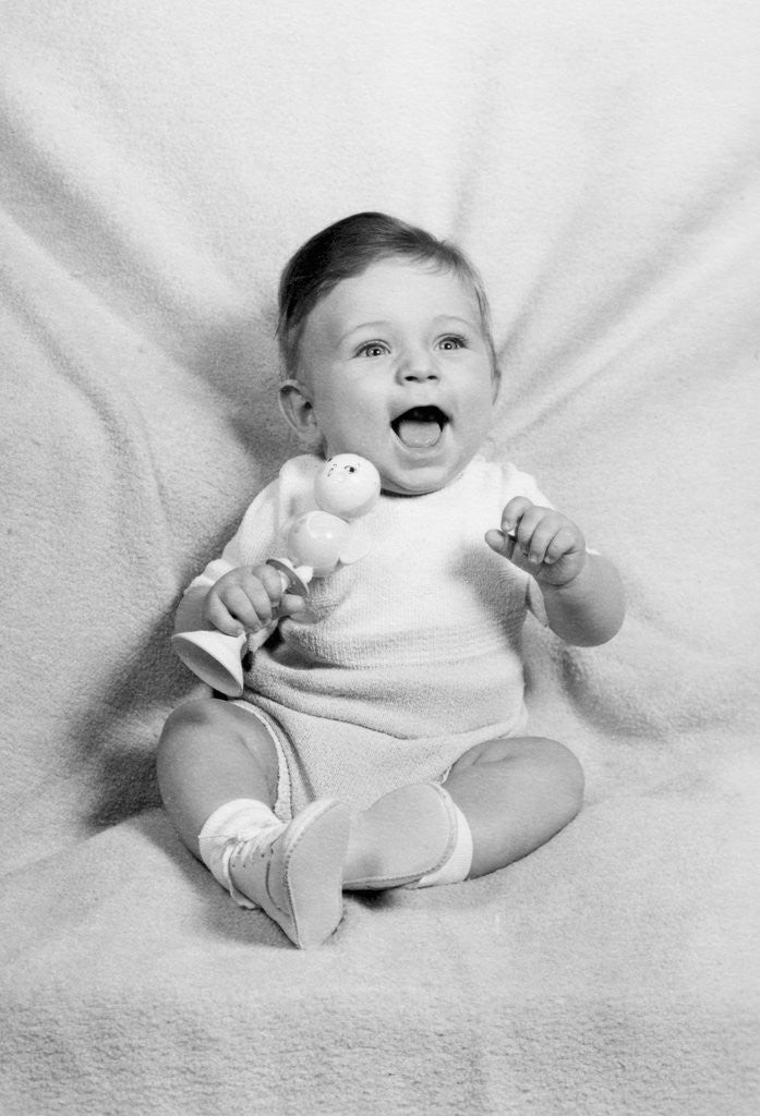 Detail of Baby boy portrait, ca. 1952 by Anonymous