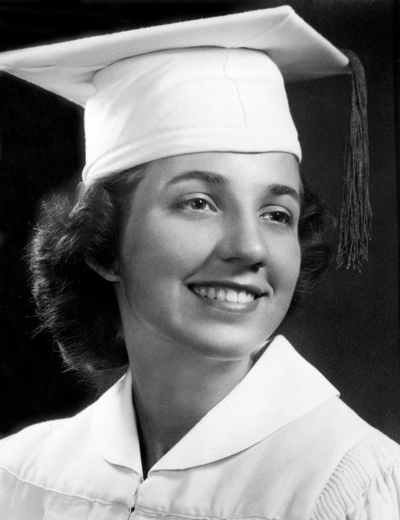 Detail of High school graduation portrait, ca. 1946 by Anonymous