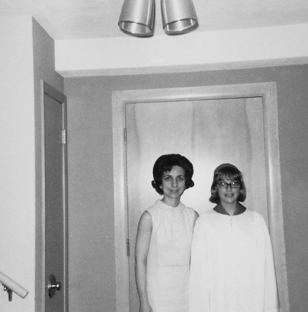 Detail of Mother with her grade school graduate daughter, ca. 1966 by Anonymous