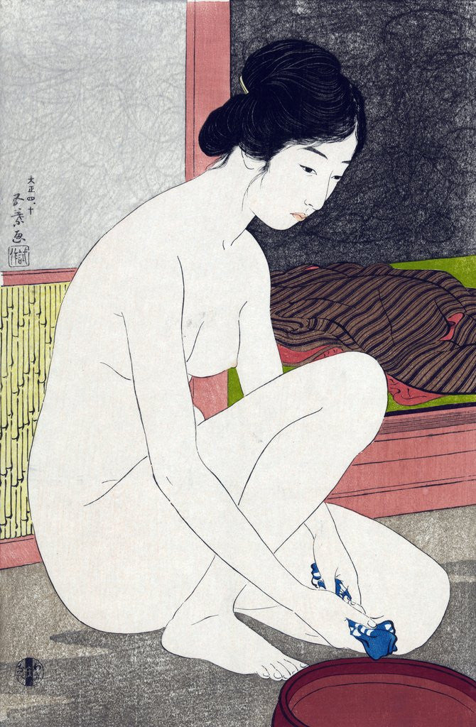 Detail of Yokugo no onna by Hashiguchi Goyo