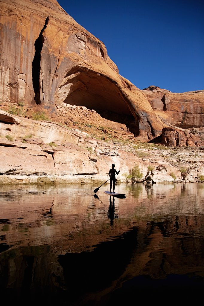 Detail of Stand-up paddleboarding on Lake Powell, Utah by Anonymous