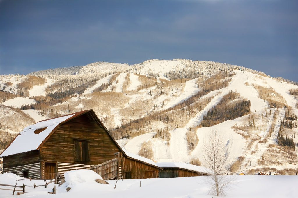 Detail of Steamboat Springs Ski Area and barn, Colorado by Anonymous