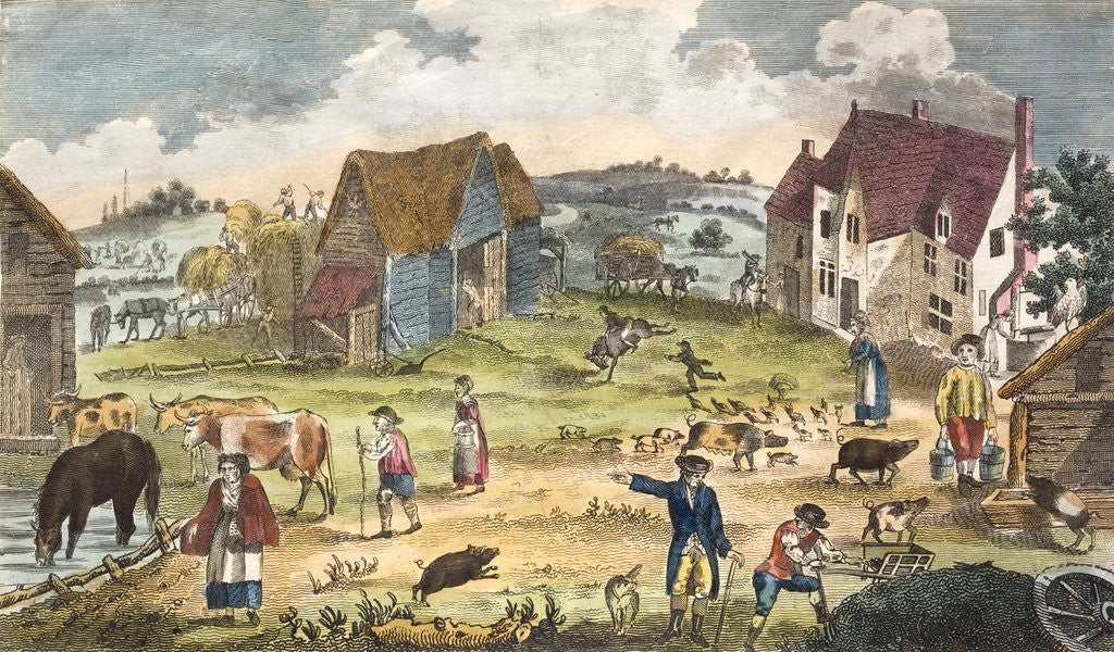 Detail of A regency farmyard by Anonymous