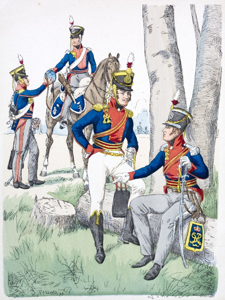 Detail of Officers of the The King's German Legion by Anonymous