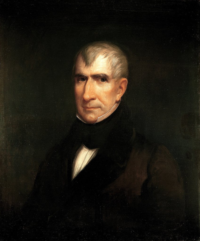 Detail of Portrait of President William Henry Harrison by James Reid Lambdin