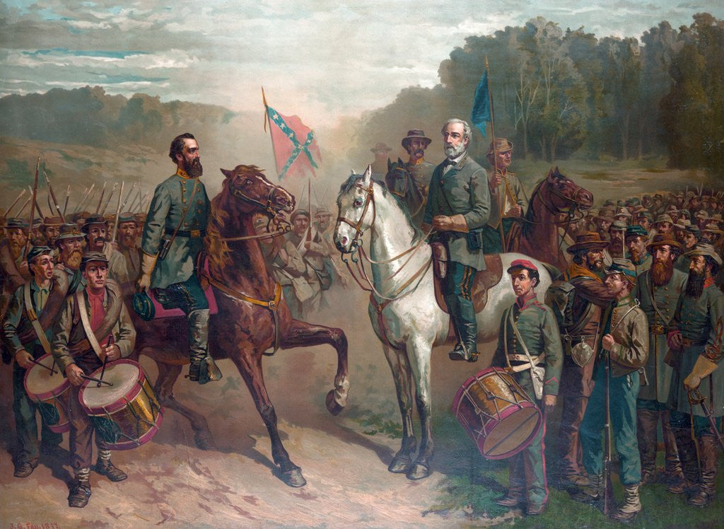 Detail of The Last Meeting Between General Robert E. Lee and Stonewall Jackson by Anonymous