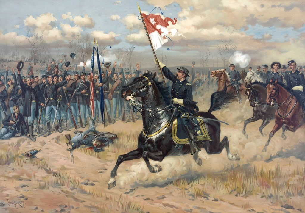 Detail of Sheridan's Ride by Thure de Thulstrup