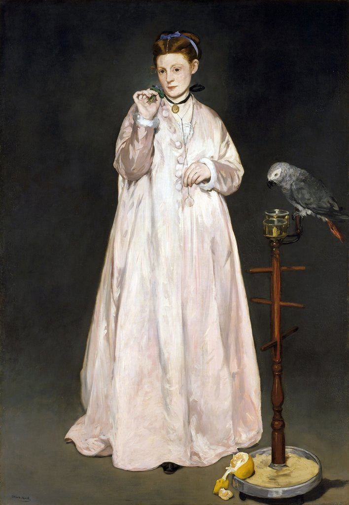 Detail of Young Lady in 1866 by Edouard Manet