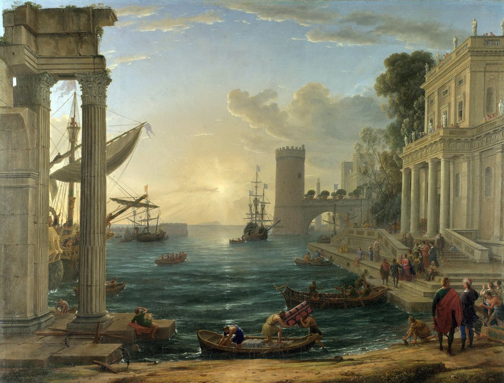 Detail of Seaport with the Embarkation of the Queen of Sheba by Claude Lorrain