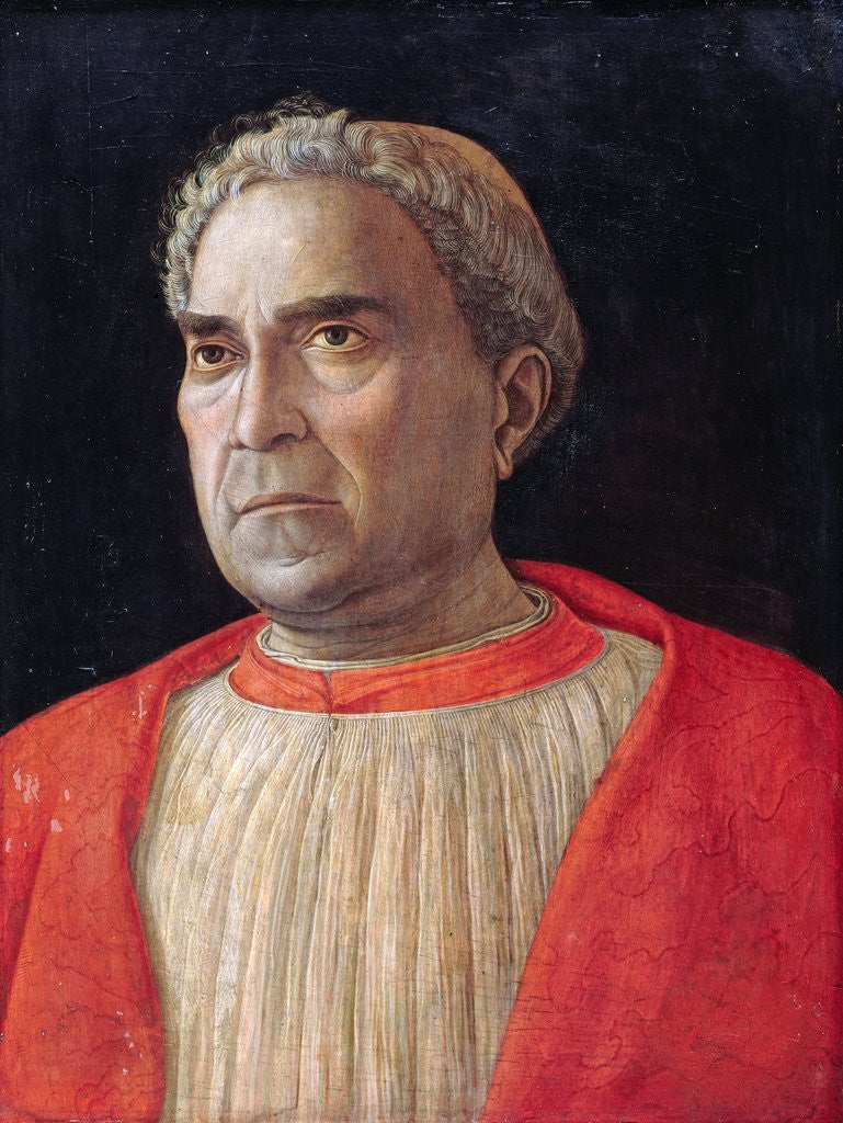 Detail of Cardinal Lodovico Trevisano by Andrea Mantegna