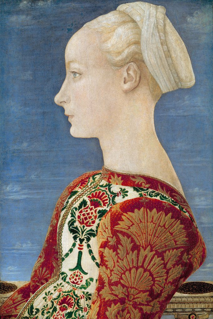 Detail of Profile Portrait of a Young Lady by Antonio Pollaiolo