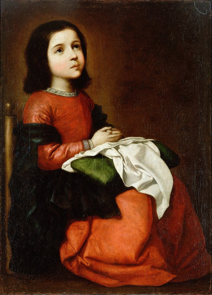 Detail of Virgin Mary as a Child by Francisco de Zurbaran