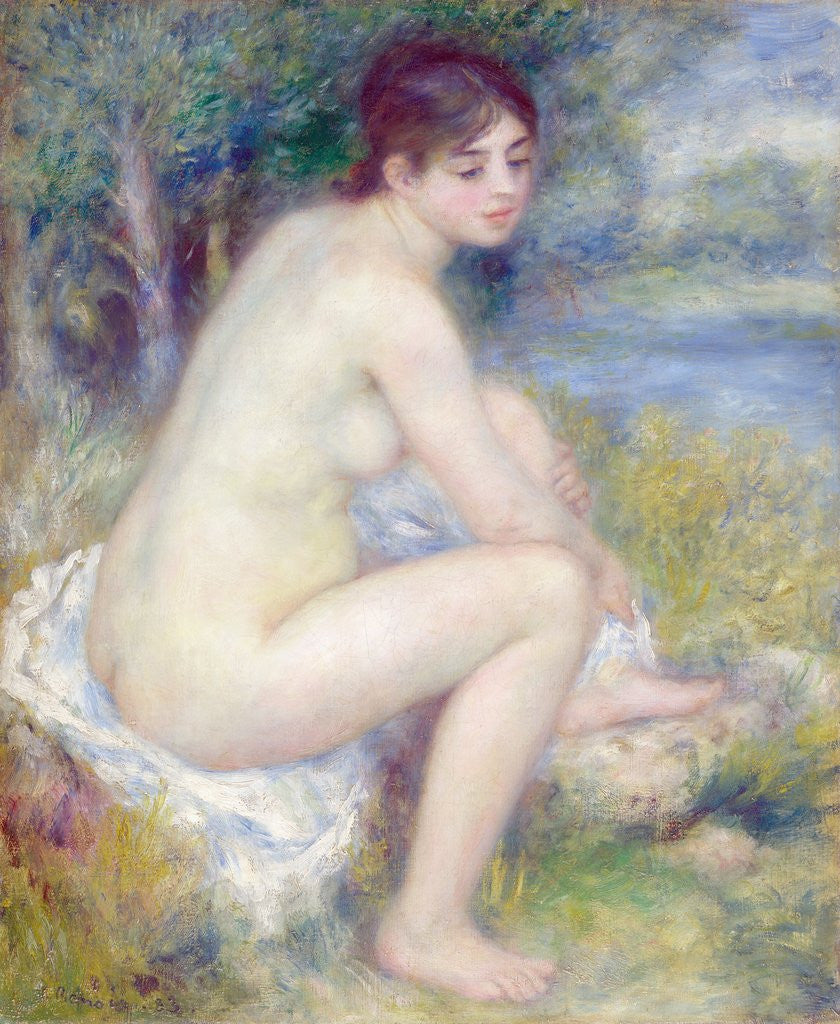 Detail of Nude in a Landscape by Pierre-Auguste Renoir