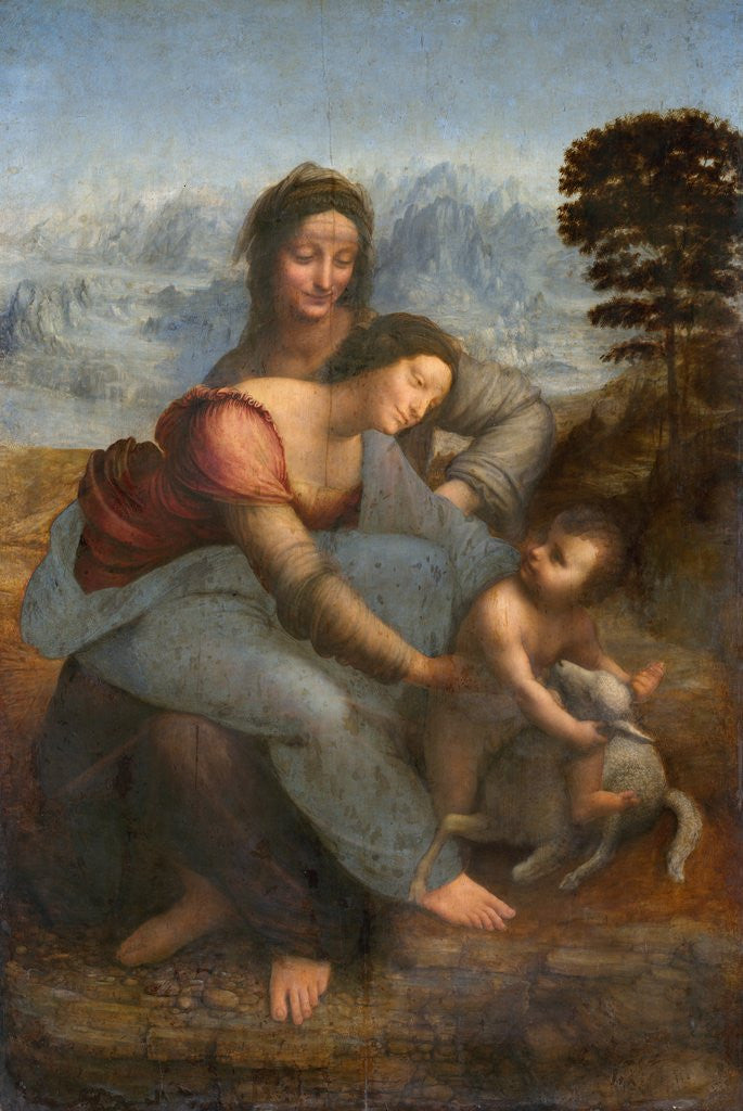 Detail of Virgin and Child with St. Anne by Leonardo da Vinci