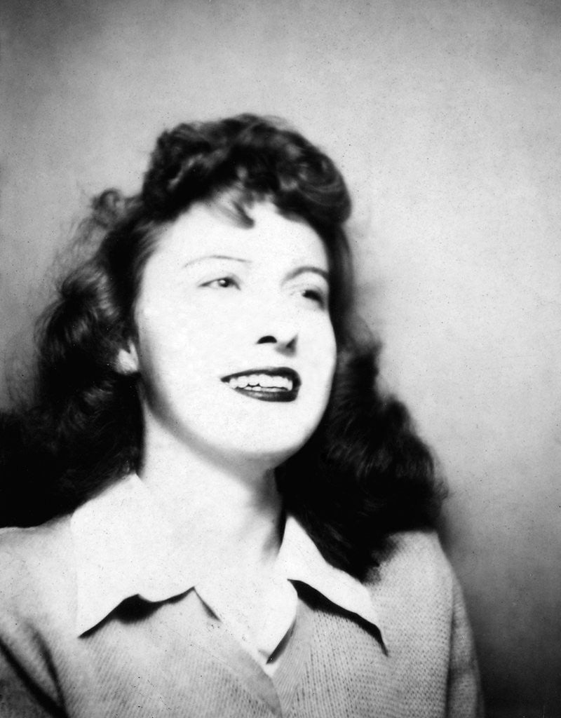 Detail of Young woman portrait, ca. 1940 by Anonymous