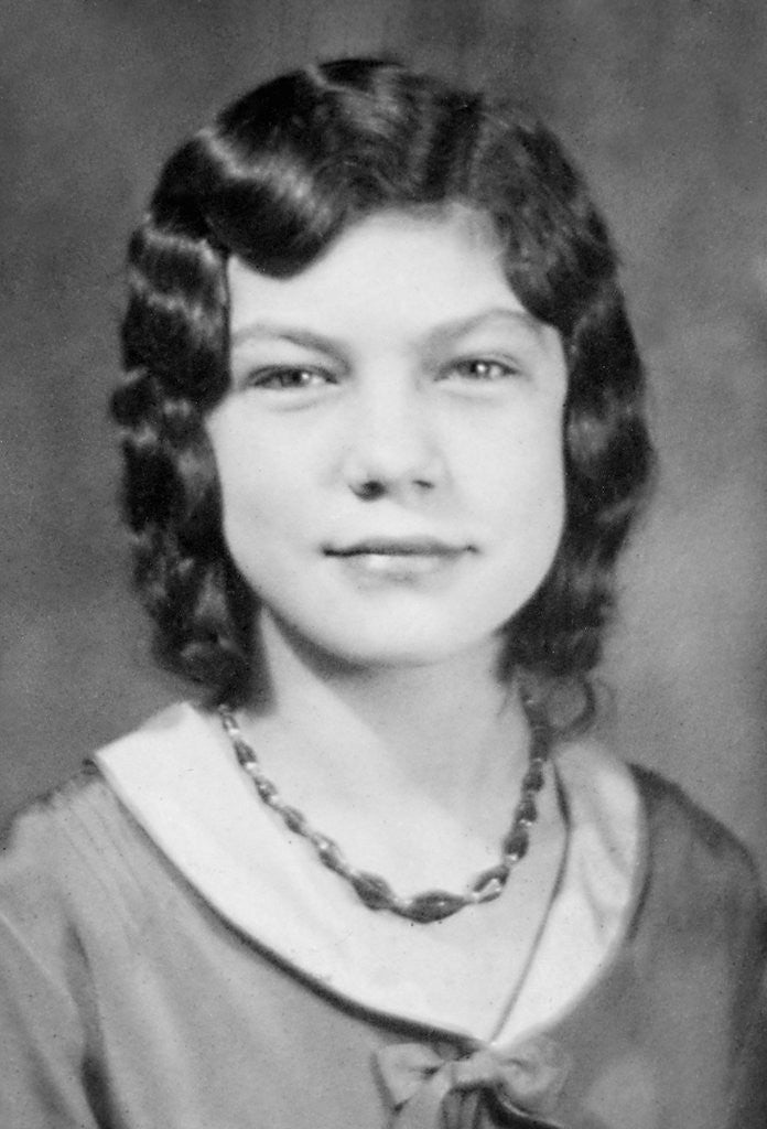 Detail of School girl portrait, ca. 1932 by Anonymous