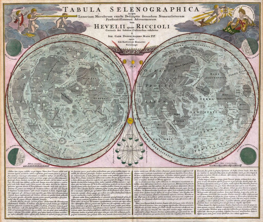 Detail of Map of the moon by Anonymous