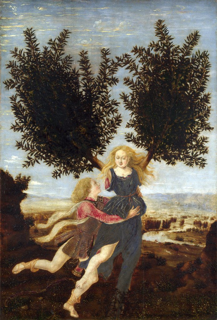 Detail of Apollo and Daphne by Antonio del Pollaiuolo